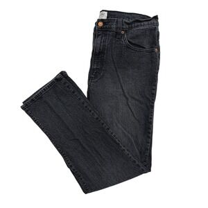 Universal Thread High Rise 90s Straight Leg Jeans Washed Black Size 12R 33x30